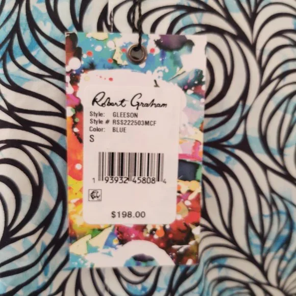 ROBERT GRAHAM GLEESON MEN'S SHORT SLEEVE CASUAL DRESS SHIRT - SIZE SMALL - Picture 7 of 7